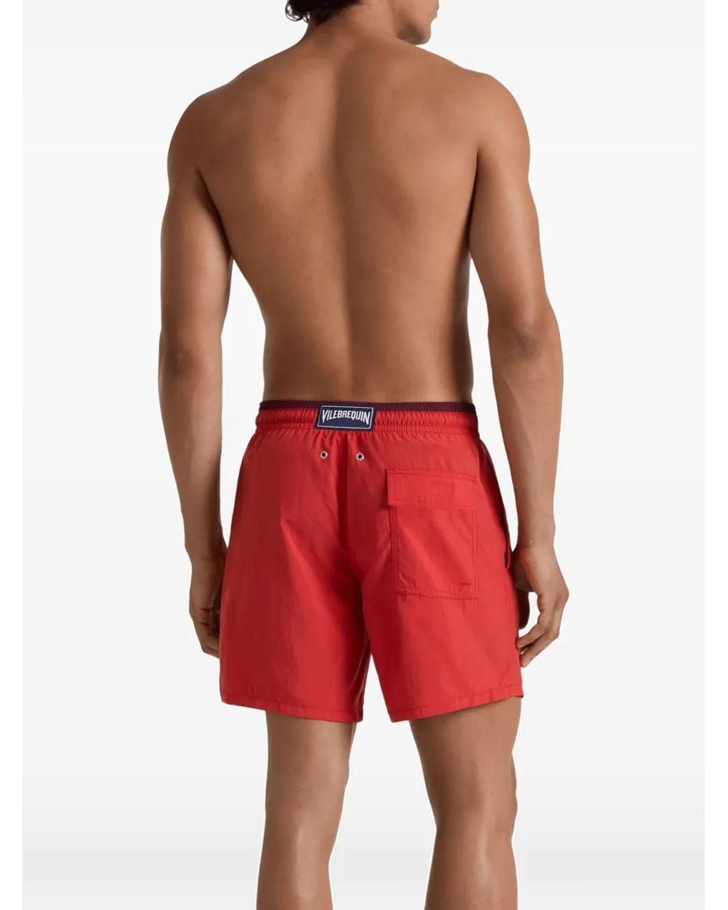 Vilebrequin Red Logo-Detail Swim Shorts for men