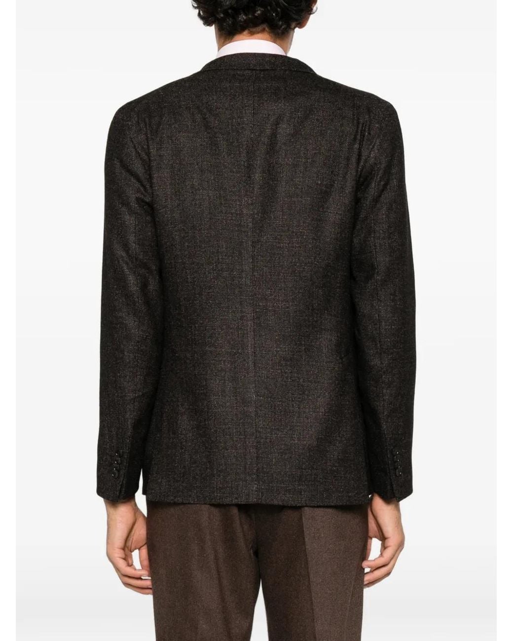 Tagliatore Black Single-Breasted Blazer for men
