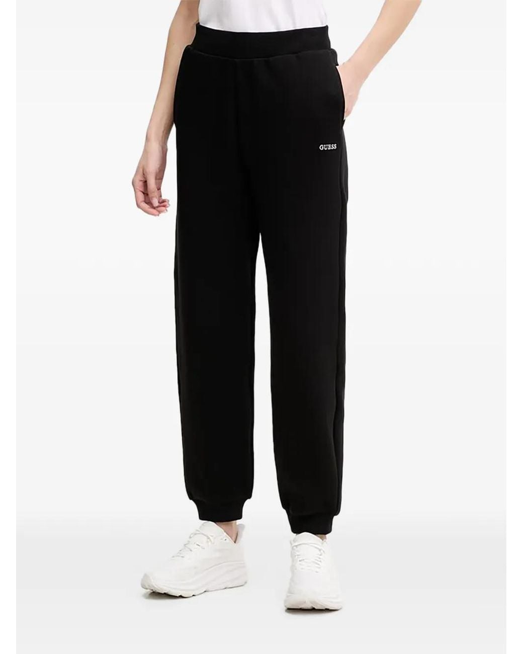 Guess Black Logo Track Pants