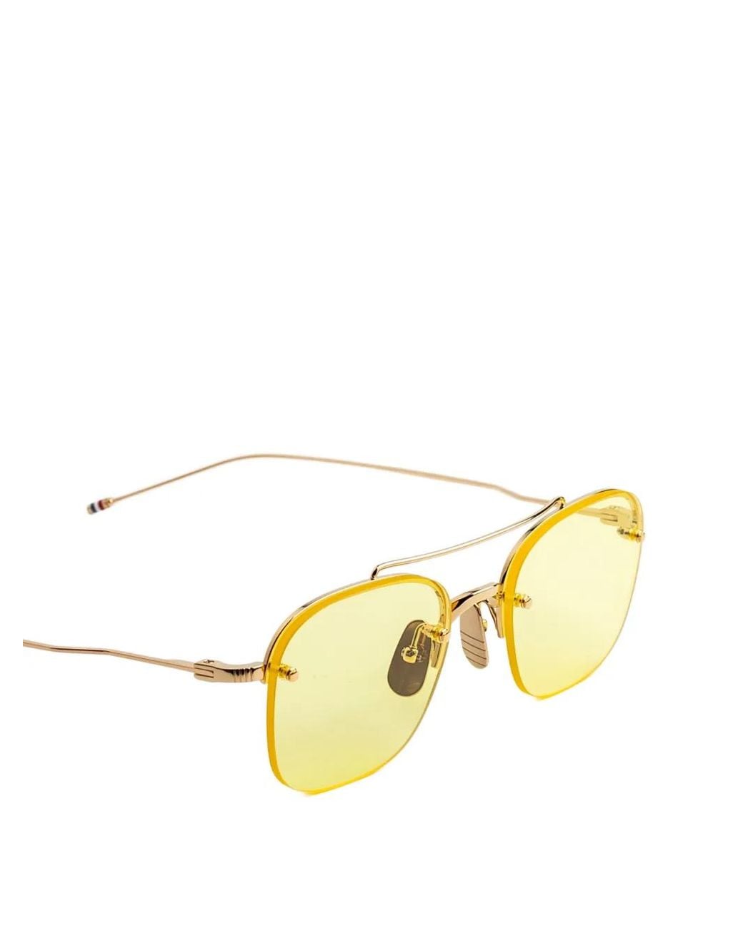 Thom Browne Metallic Pilot-Frame Sunglasses