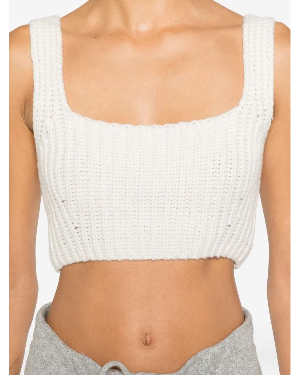 ELY ELY White Ribbed Top