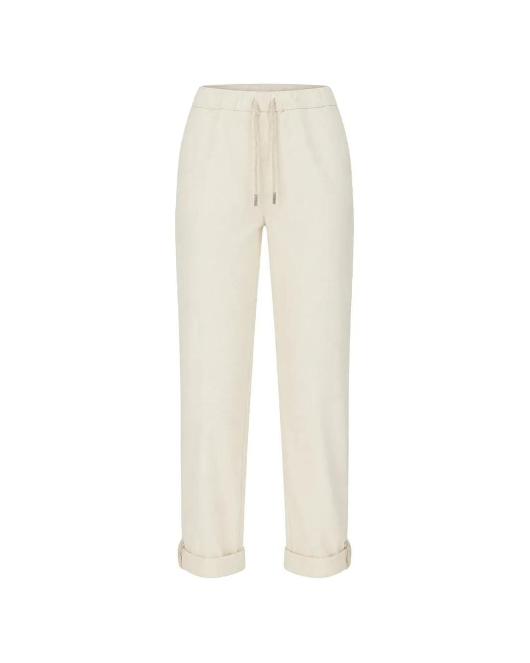 Panicale White Drawstring Track Pants