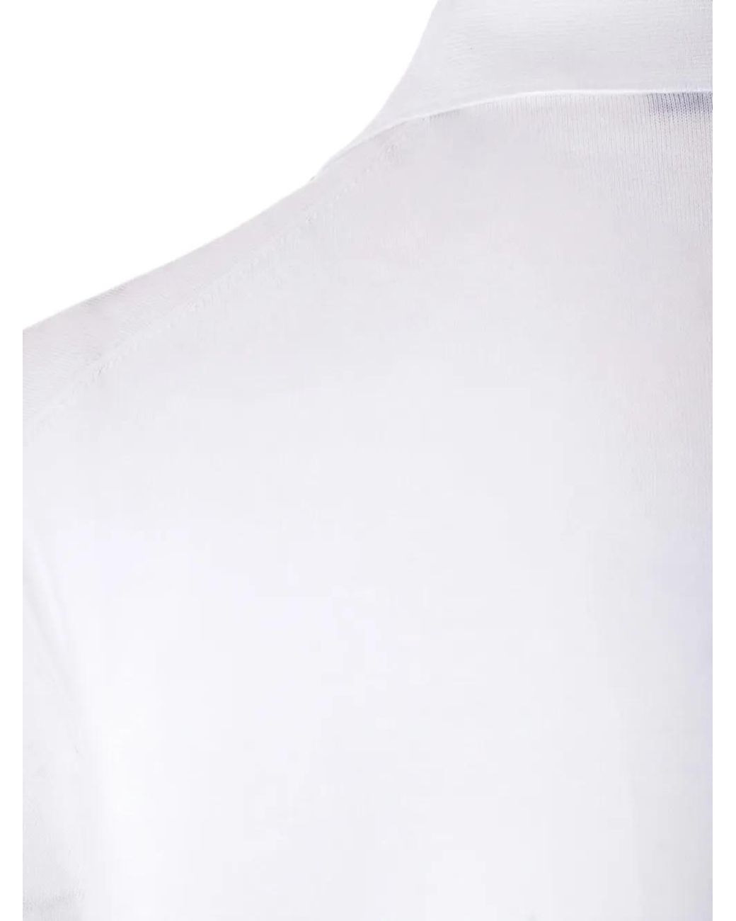Al Duca D'aosta White Ribbed-Trim Polo Shirt for men