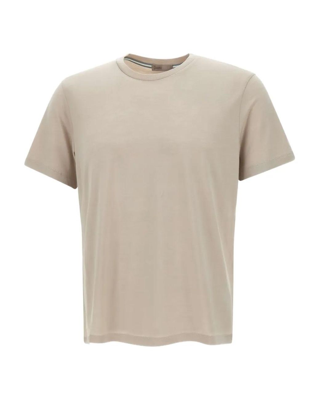 Camiseta De Lana Herno de hombre de color Natural