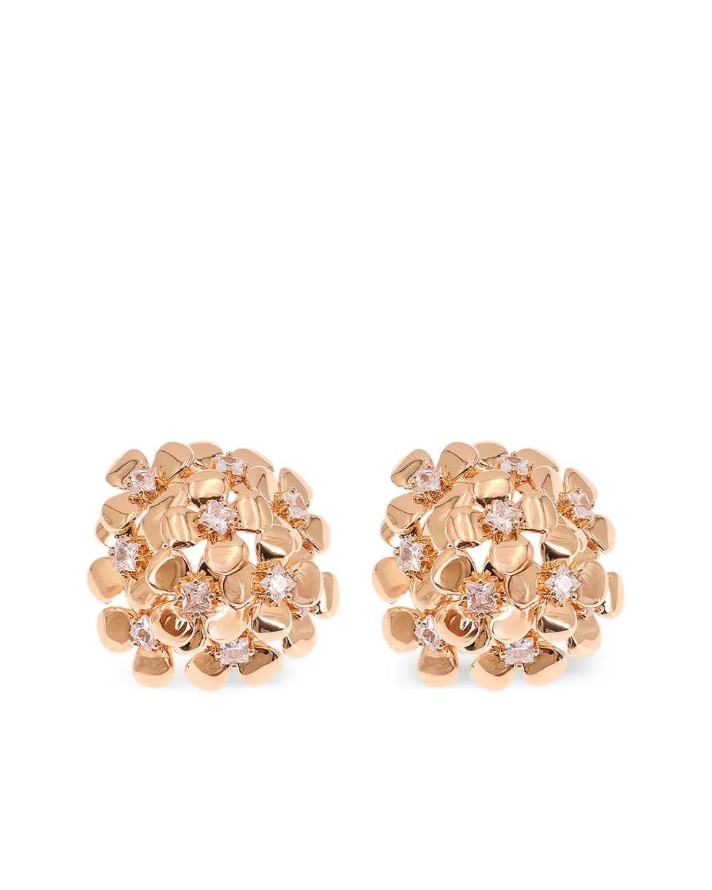 Self-Portrait Natural Flower-Detail Stud Earrings