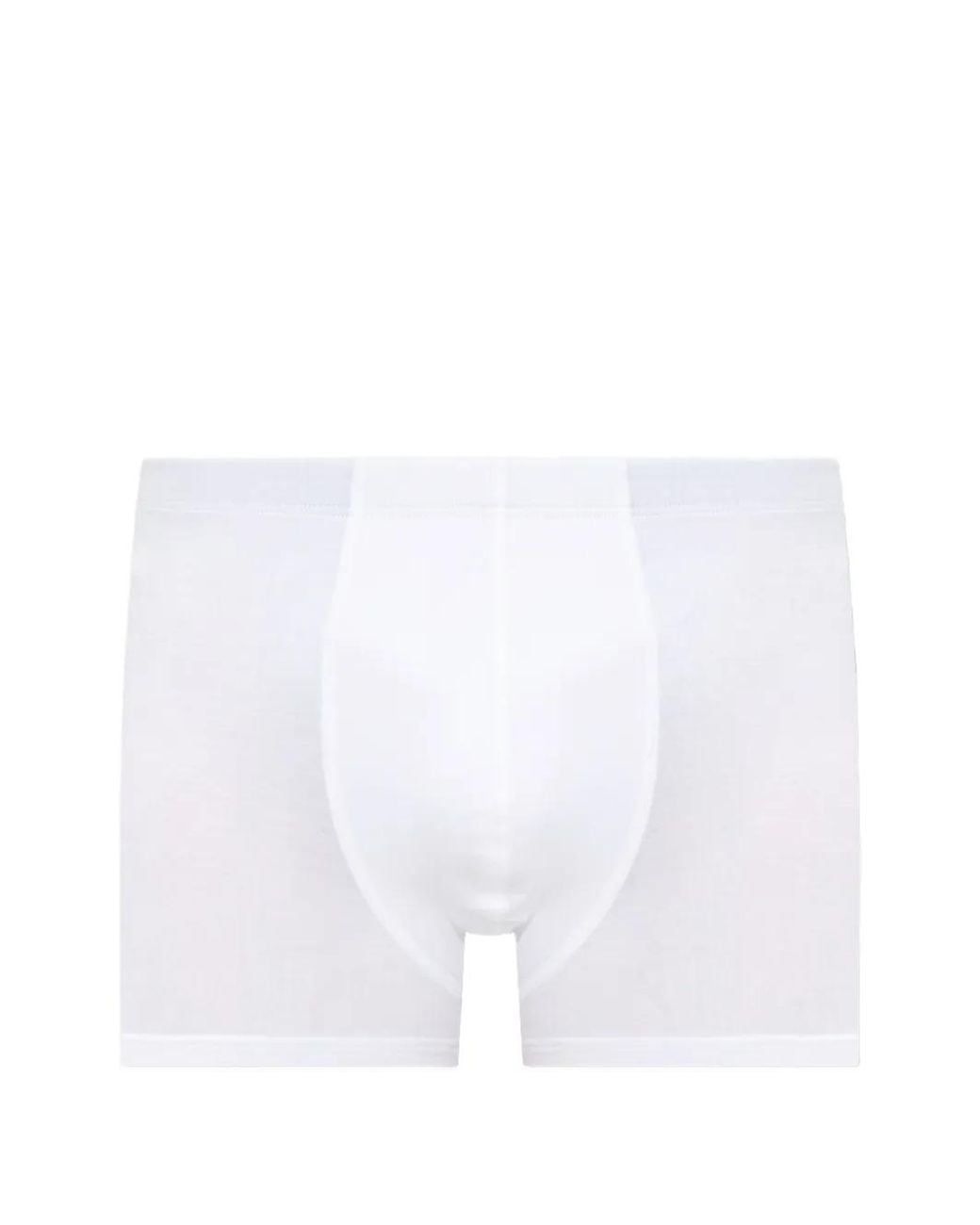 Hanro White Cotton-Blend Boxer Briefs for men