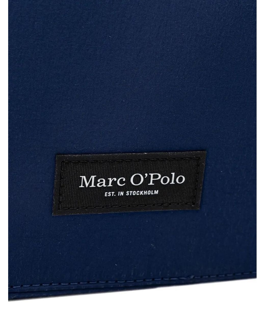 Marc O' Polo Blue Medium Logo-Patch Backpack for men