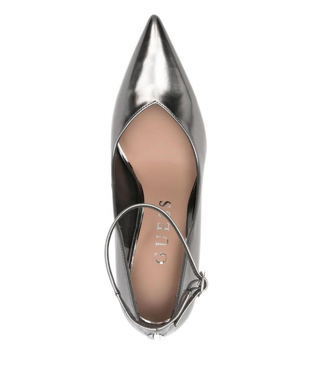 Guess Metallic Ankle-Strap Pointed Pumps