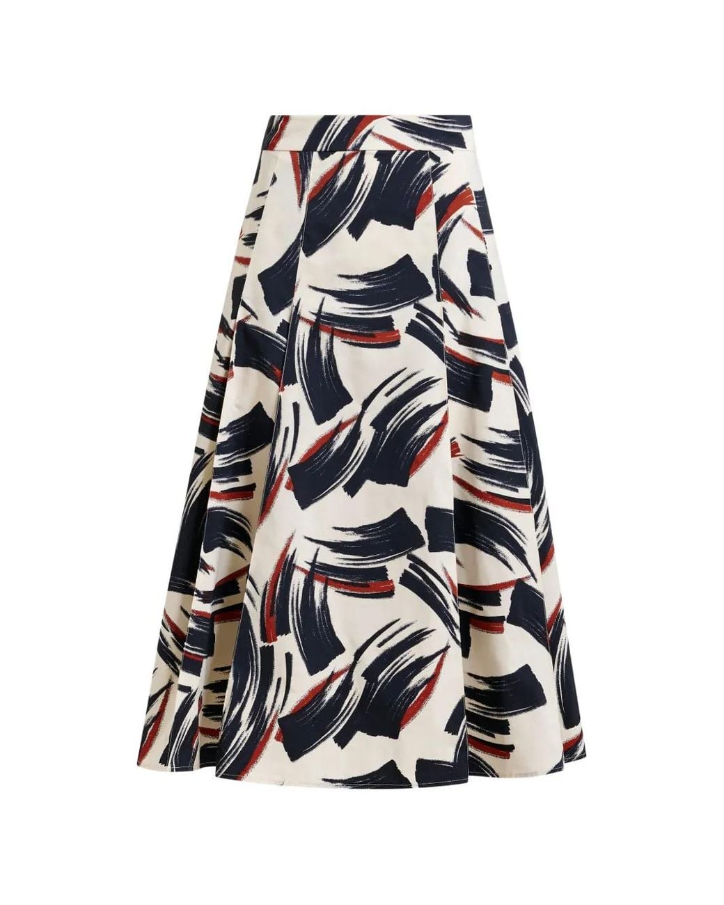 Essentiel Antwerp White Printed Midi Skirt