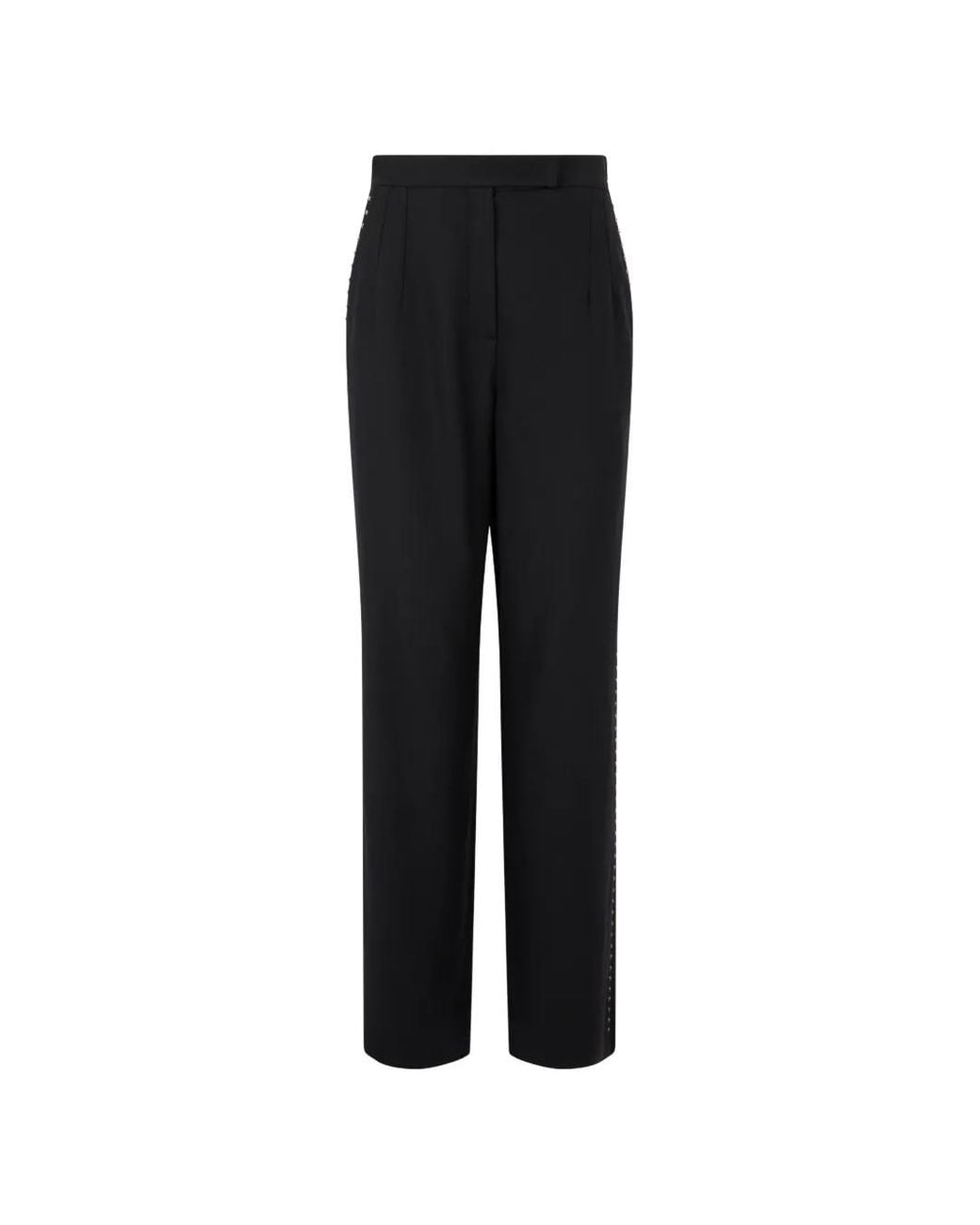 Emporio Armani Black Wide-Leg Trousers