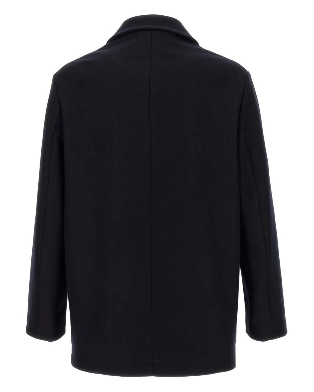Barena Blue Double-Breasted Peak-Lapel Coat for men