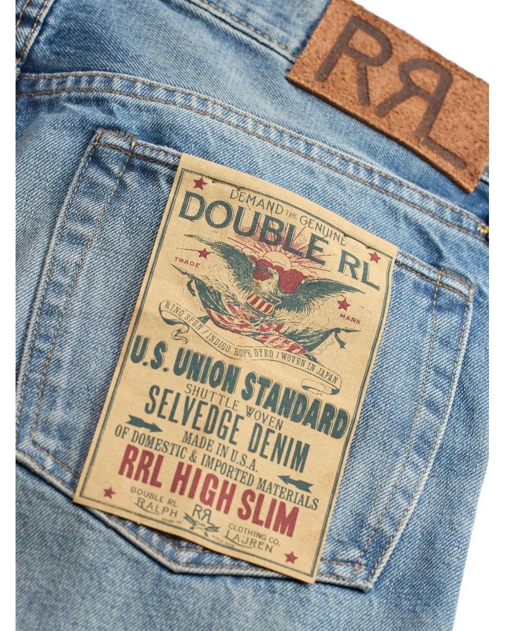RRL Blue Clearford Selvedge Jeans for men