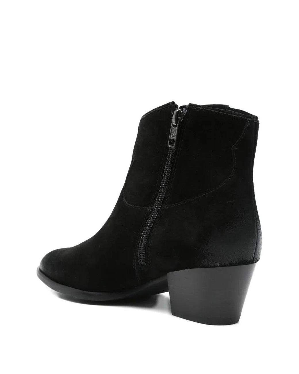 Ash Black Fame Suede Ankle Boots
