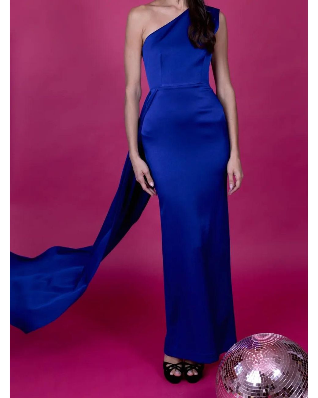 Alex Perry Purple One-Shoulder Gown