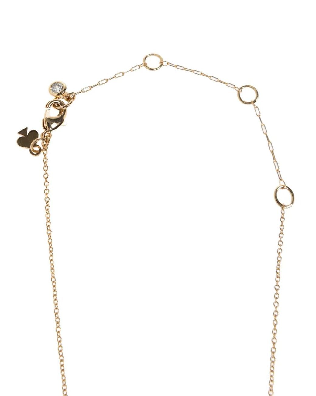 Kate Spade White Clover-Pendant Necklace