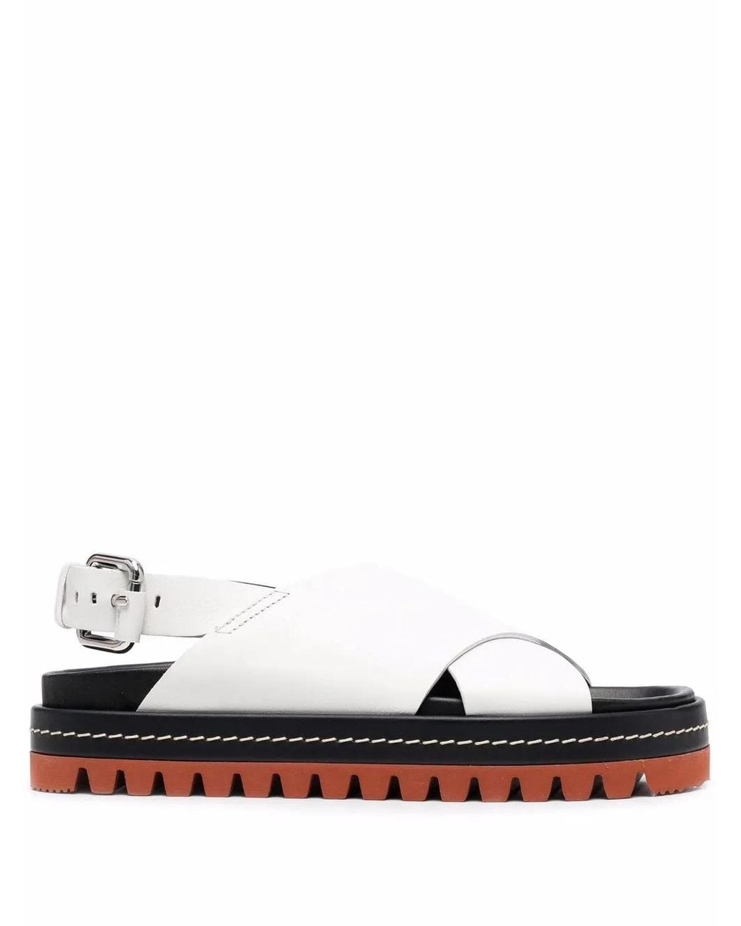 Plan C White Schuhe Platform Sandals