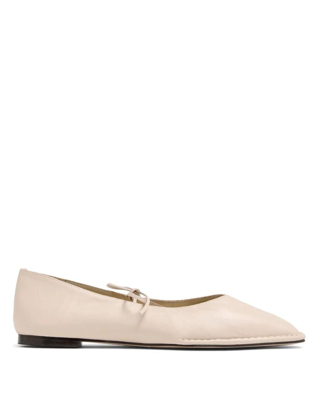 Alohas Natural Sway Cream Leather Ballet Flats