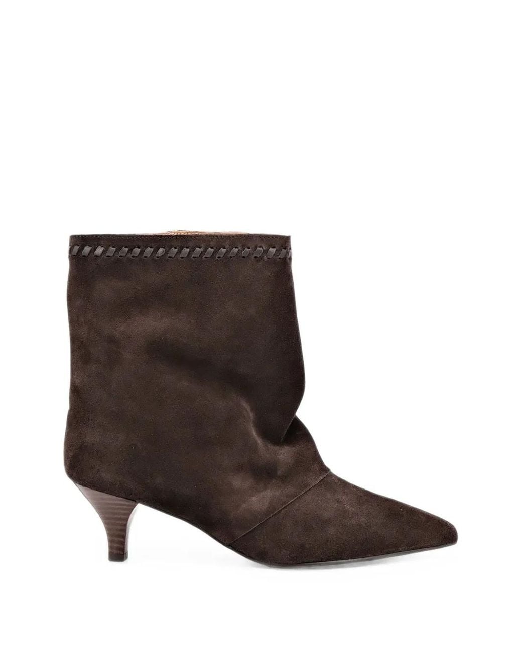 Toral Shoes Brown Maeve Whipstitch-Trim Ankle Boots