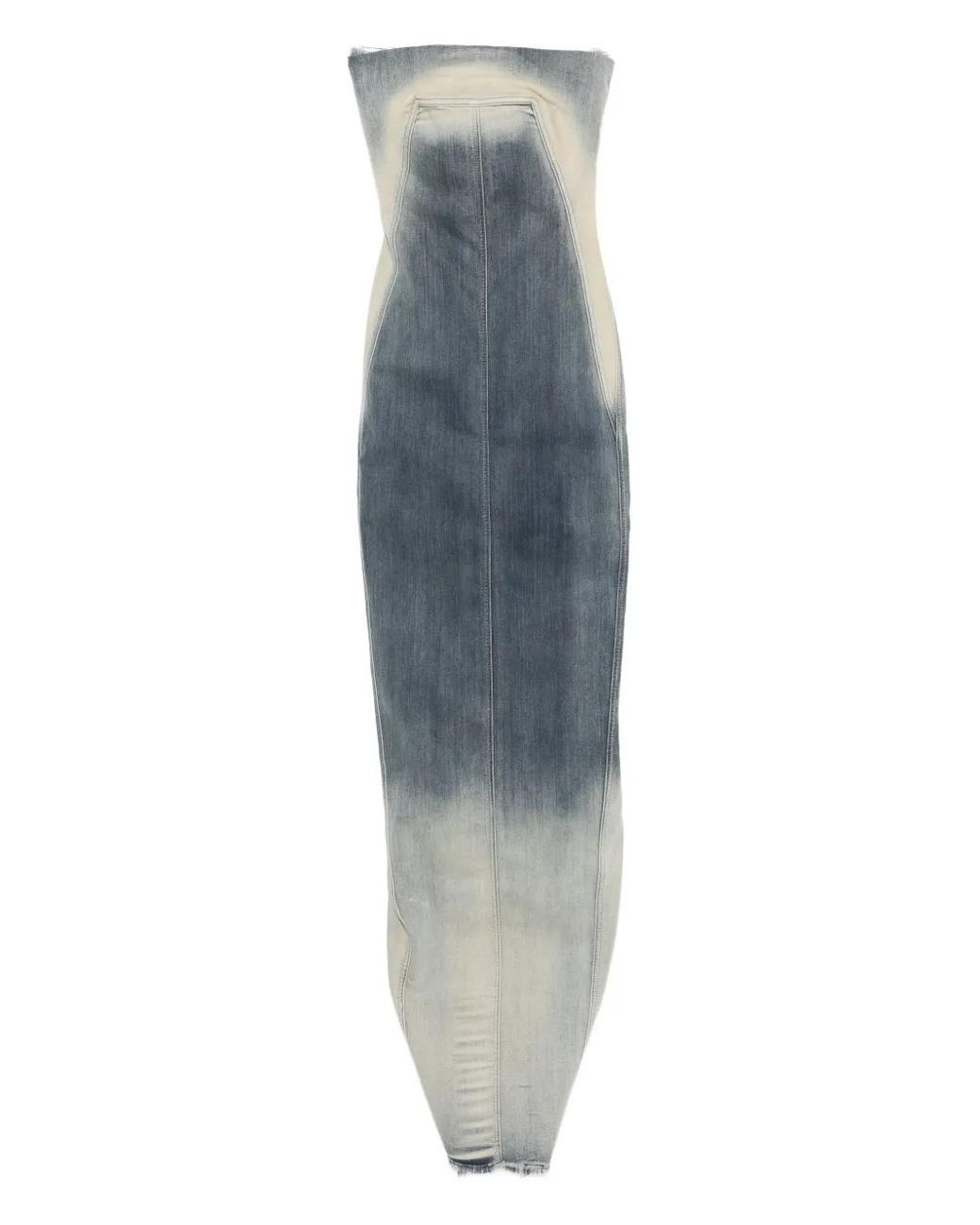 Rick Owens Strapless Denim Dress in Blue | Lyst UK
