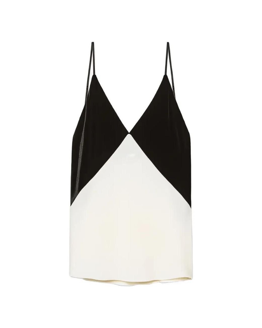Forte_forte Black Colour-Block Tank Top