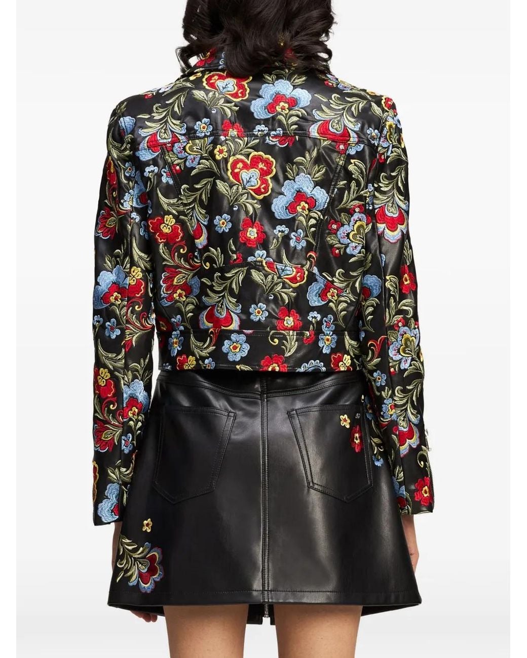 Cinq À Sept Black Genevive Floral-Embroidered Jacket