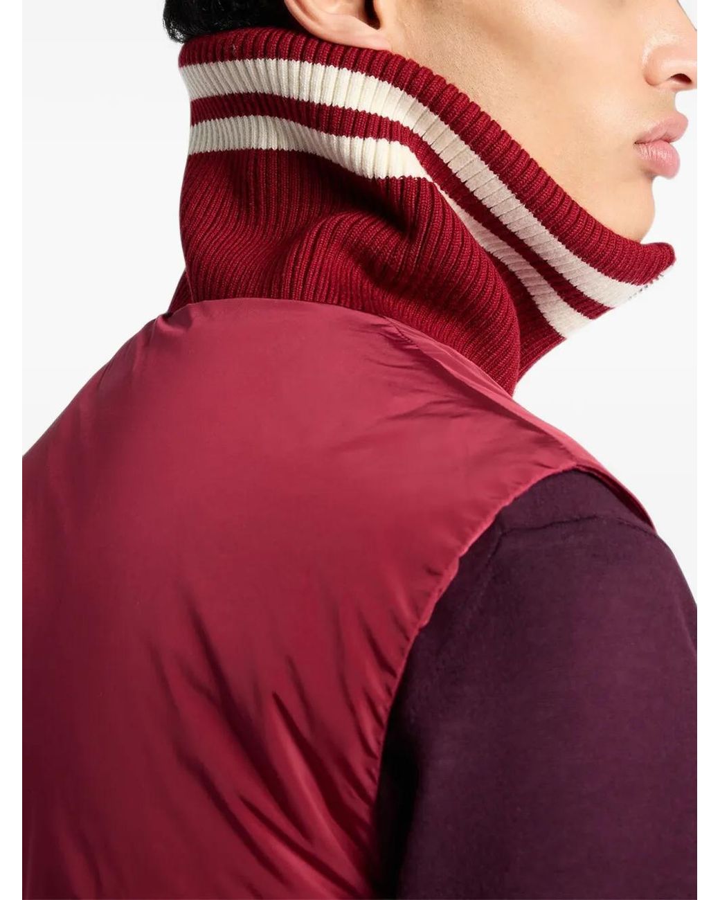 DSquared² Red Chevron-Knit Sweater for men