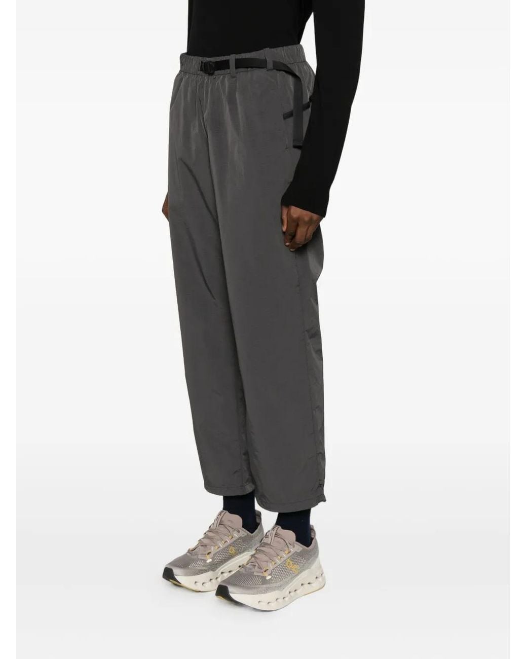 Goldwin Gray Dope Dyed Rip-Stop Pants for men