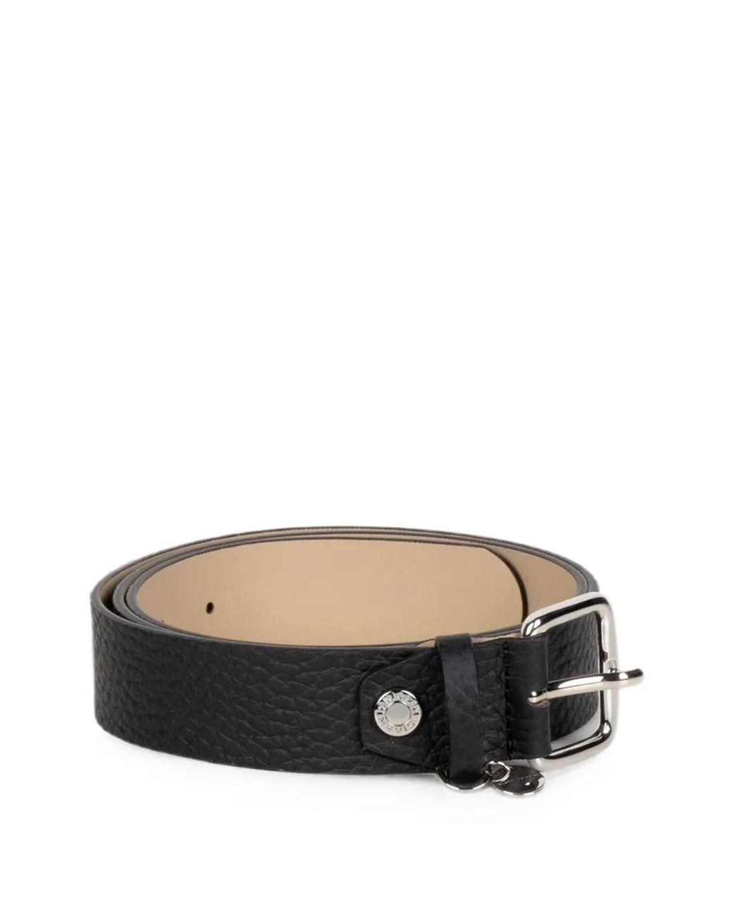 Gianni Chiarini Black Ceinture Grainée À Boucle