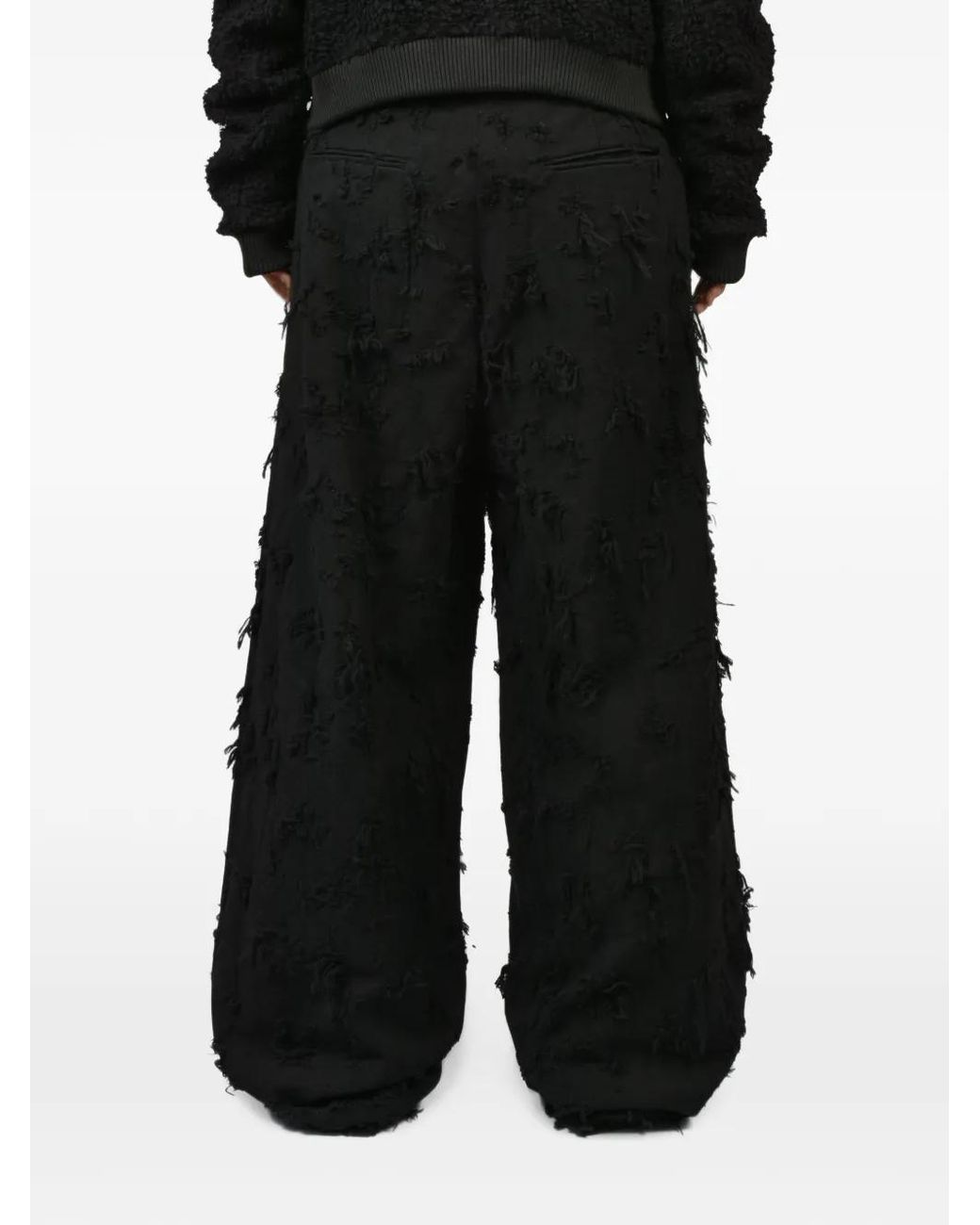 FILTH Black Pantalon Boro En Jacquard for men