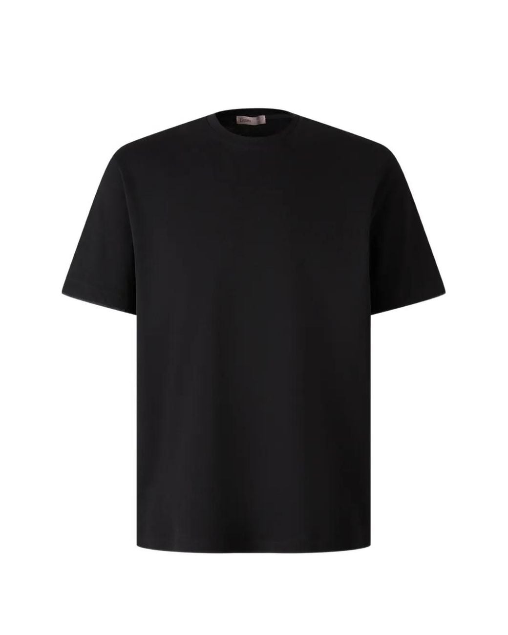 Herno Black Logo-Plaque T-Shirt for men