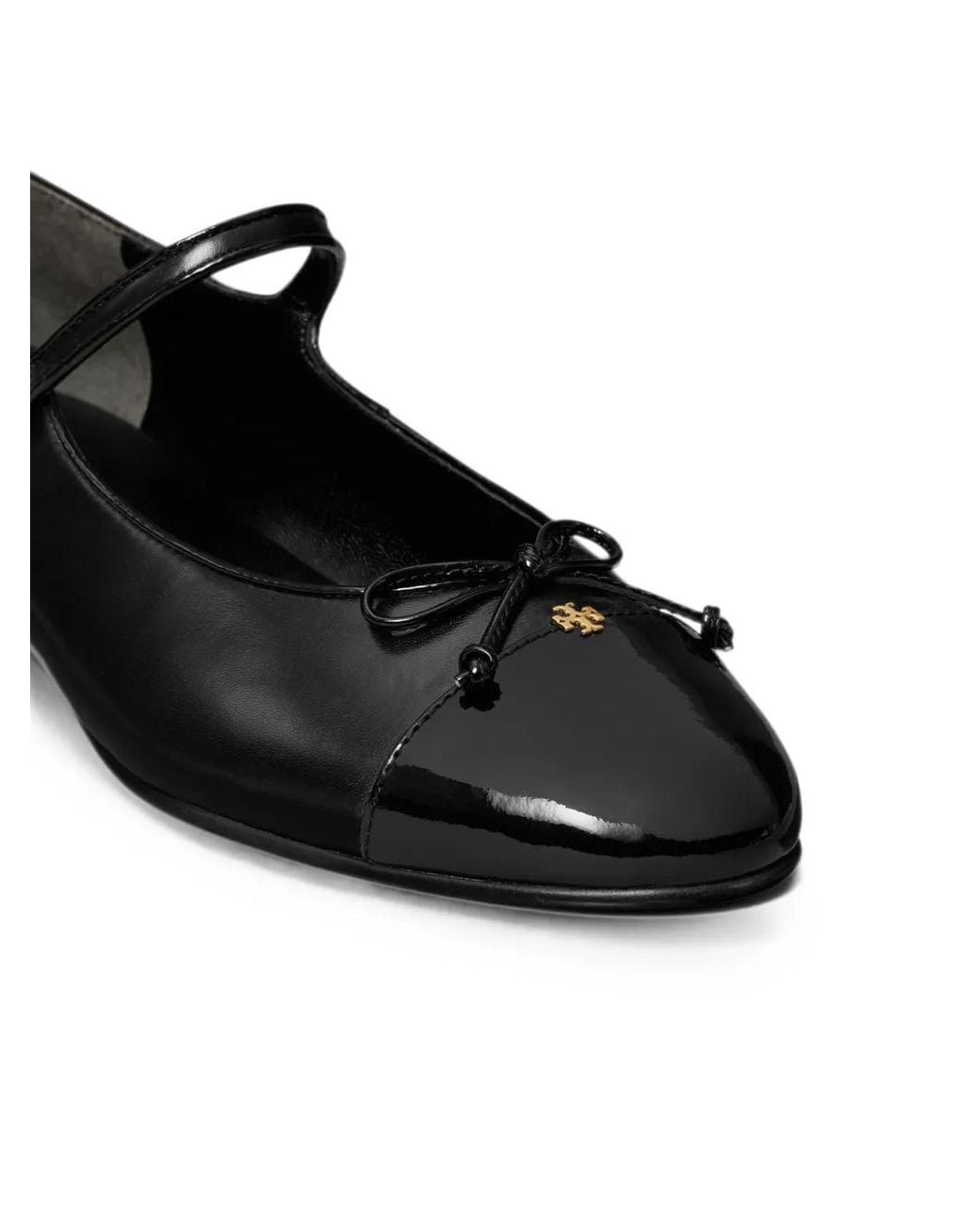 Tory Burch Black Bébés Avec Des Orteils Contrastants