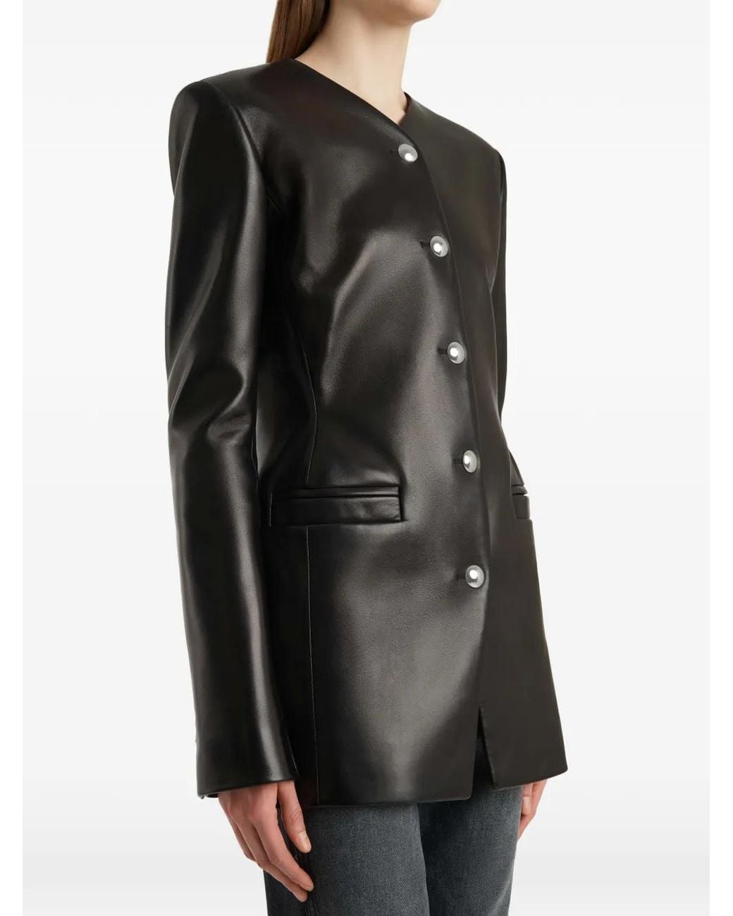 Khaite Black Naran Jacke Mit Knöpfen