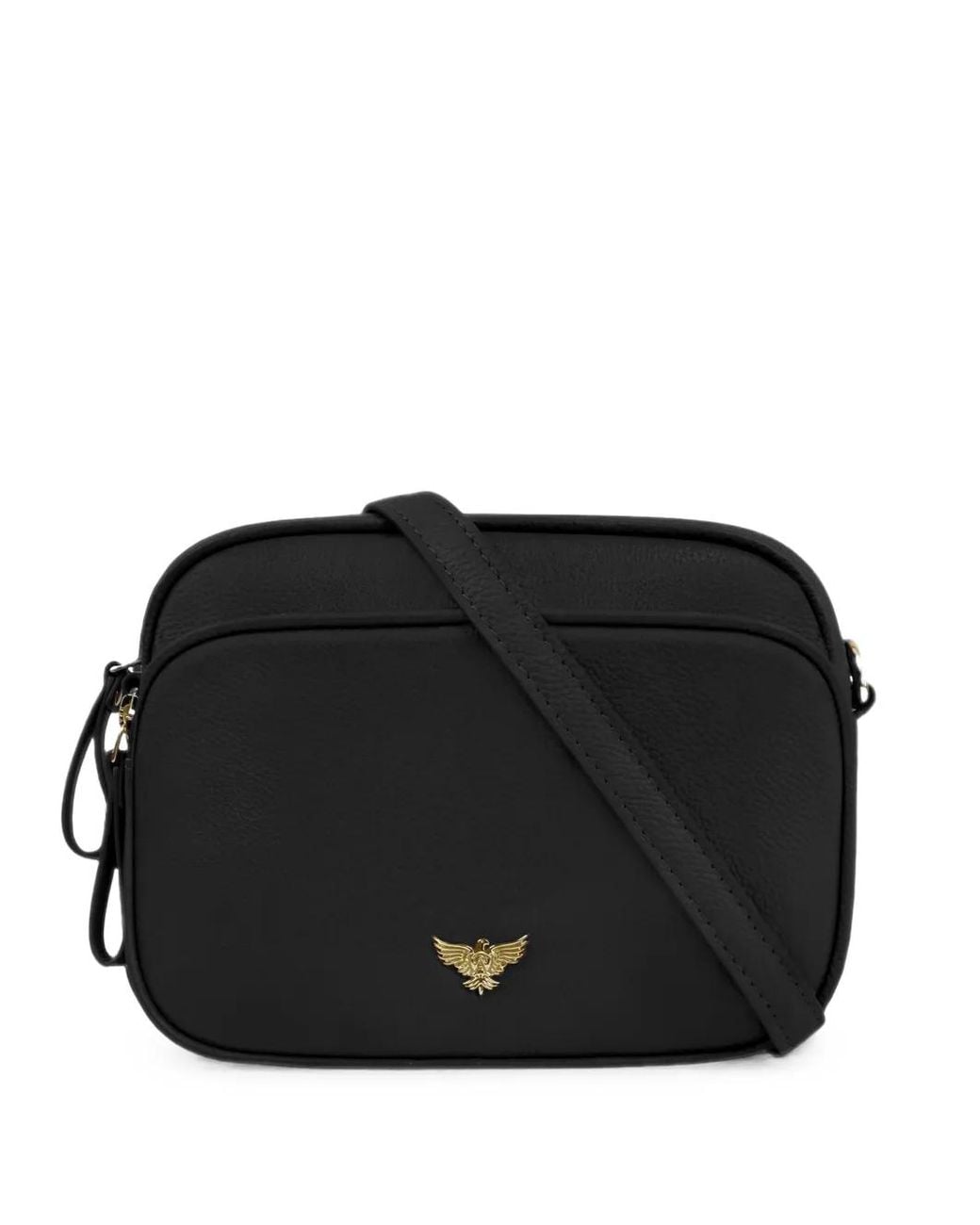 Apatchy London Black Sac À Bandoulière Betty En Cuir Grainé