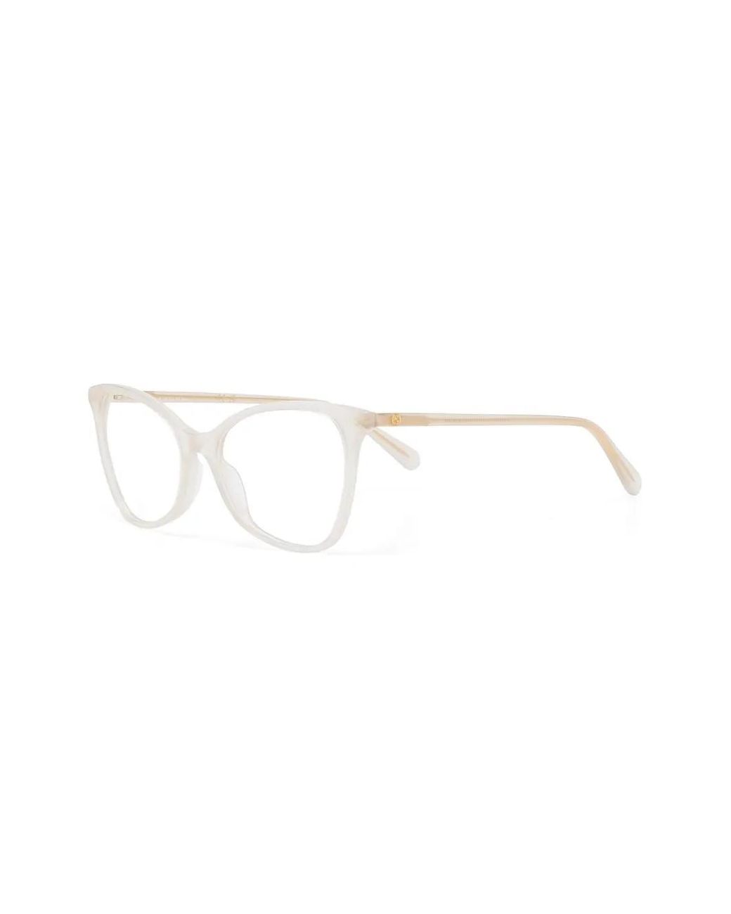 Gucci White Cat-Eye Frame Optical Glasses
