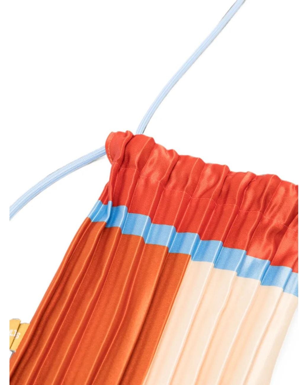 MULTITUDES BAGS White Pleated Drawstring Shoulder Bag