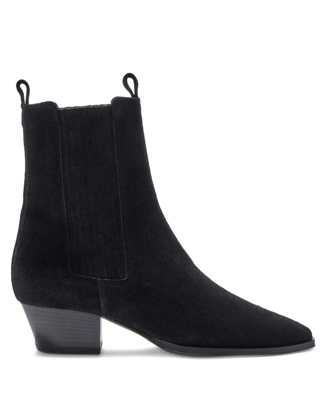 Aeyde Black Agata Cow Suede Leather Shoes