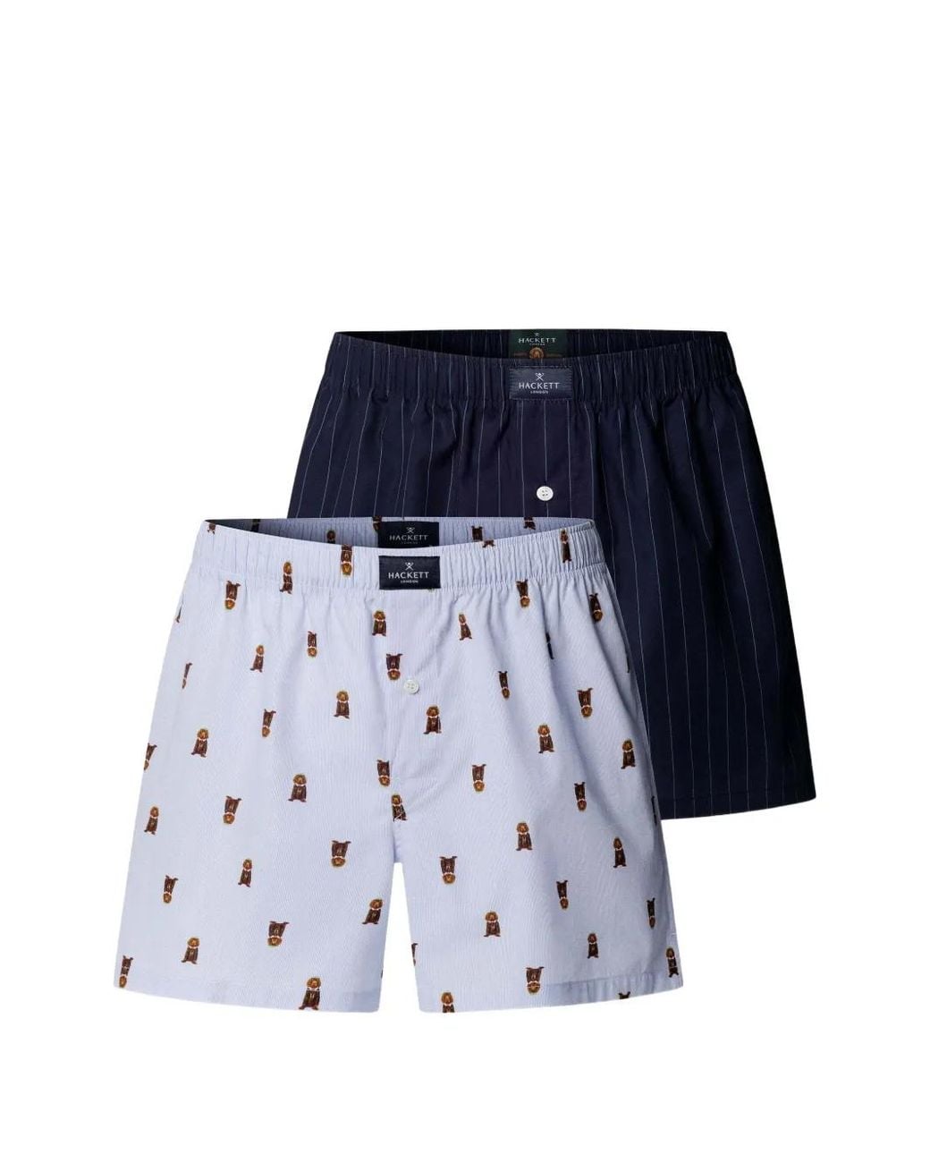 Hackett Blue Lot De Deux Boxers Harry Boxer En Coton for men