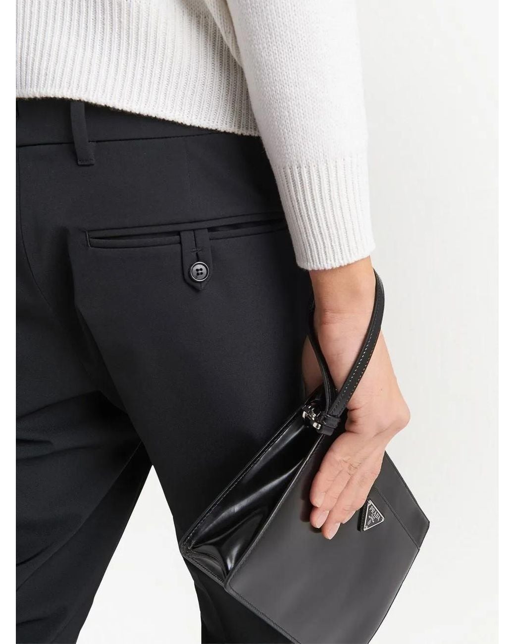 Prada Cropped Pantalon in het Blue voor heren