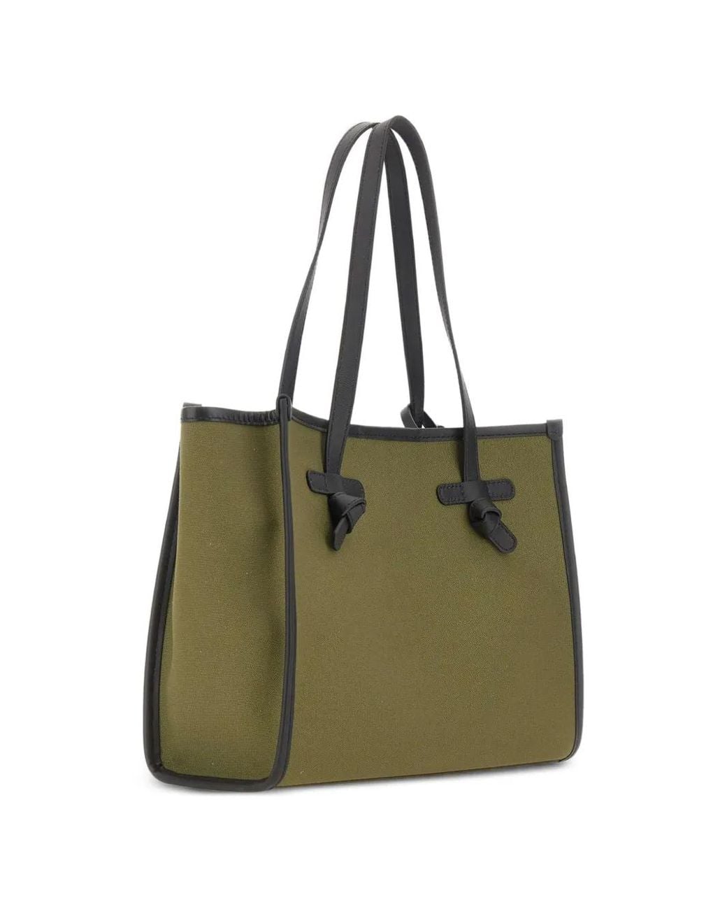 MARCELLA CLUB Green Marcella Contrast-Trim Tote Bag