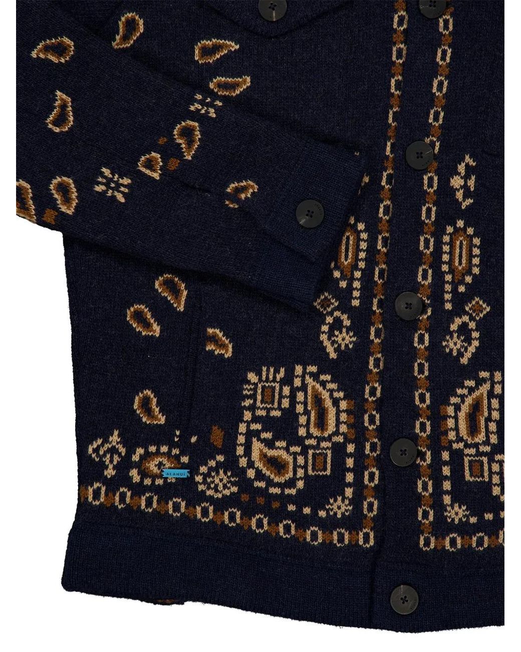 Alanui Blue Bandana Jacquard Jacket for men
