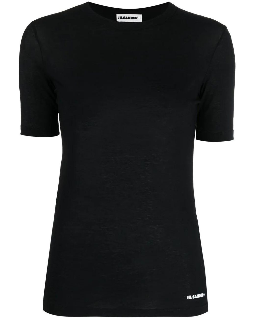 Jil Sander Black Short-Sleeved Cotton T-Shirt With Logo