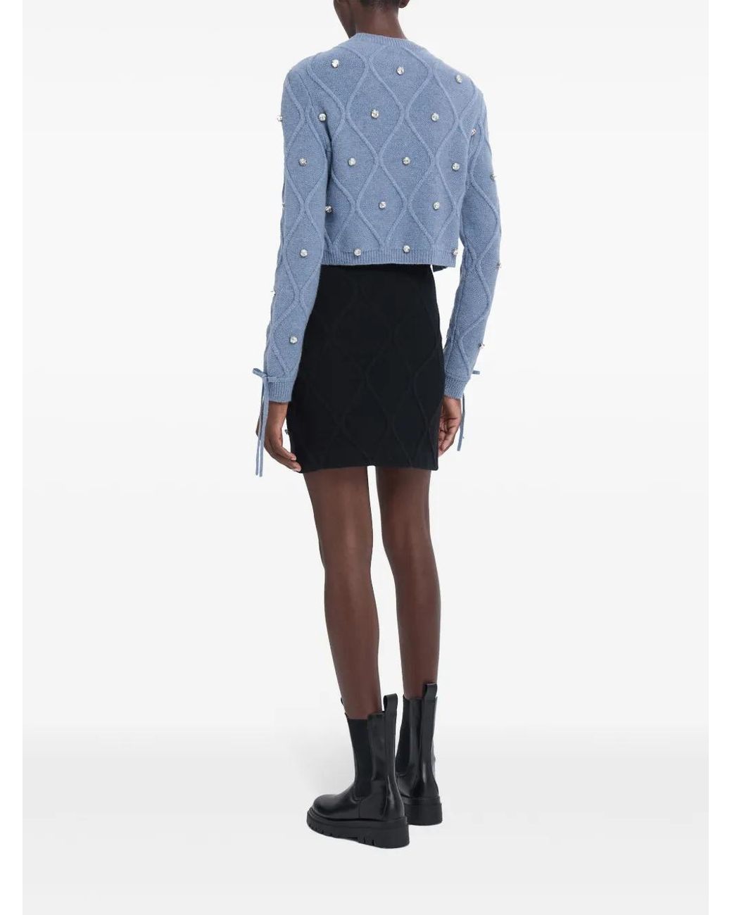 Ports 1961 Blue Crystal-Embellished Jumper
