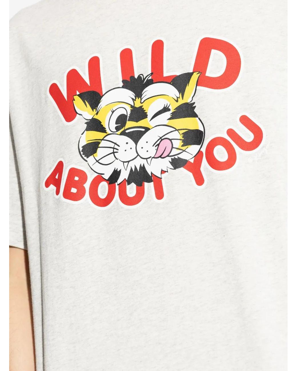 KENZO White Wild Tiger Print T-Shirt for men