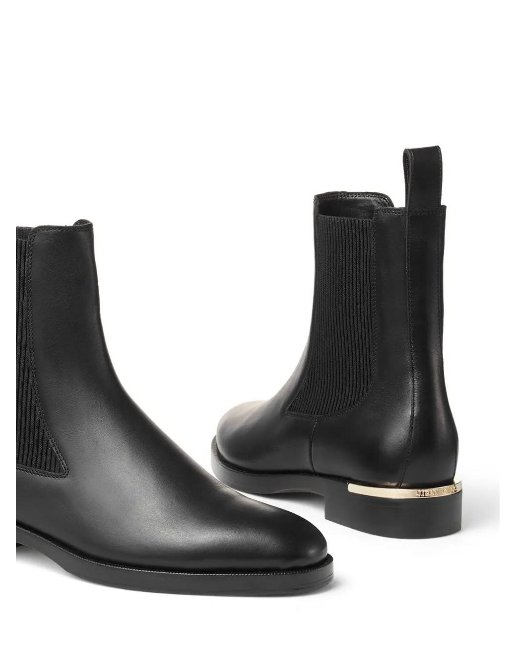 Jimmy Choo Black Thessaly Leather Ankle Boots