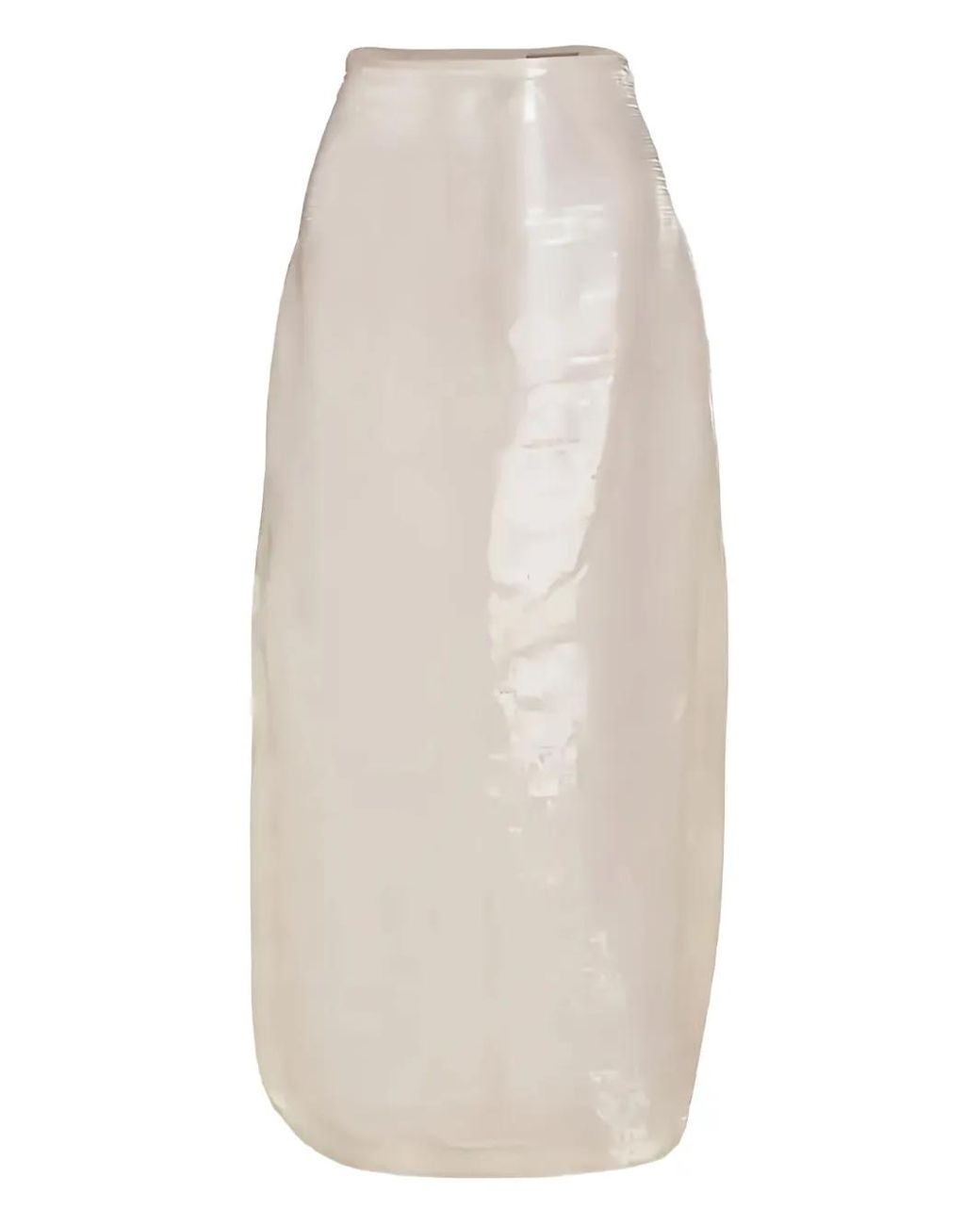 A.W.A.K.E. MODE White Sequined Slit Skirt