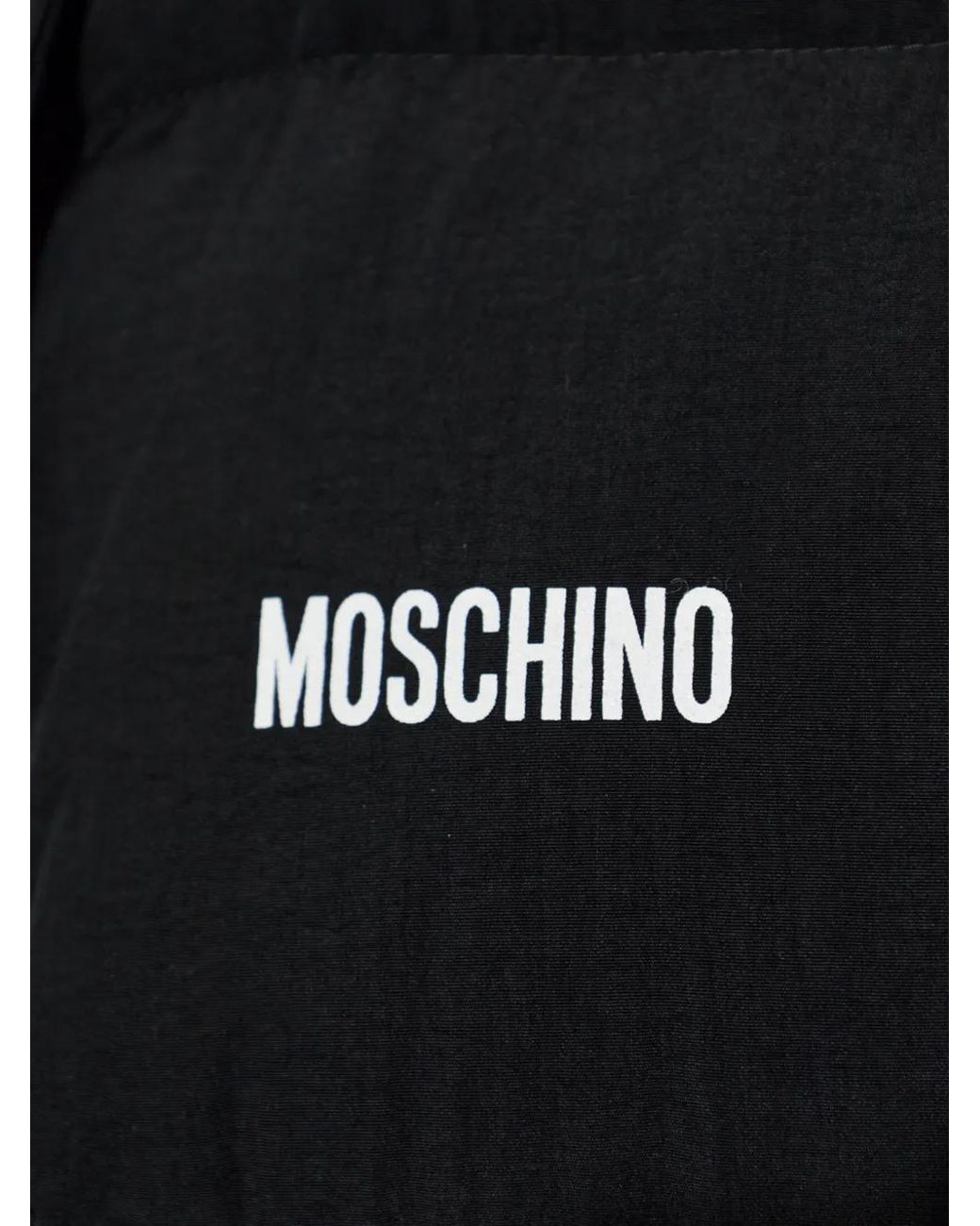 Moschino Black Logo-Print Padded Jacket