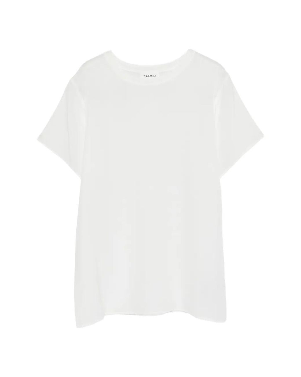 P.A.R.O.S.H. White T-Shirt À Encolure Ronde