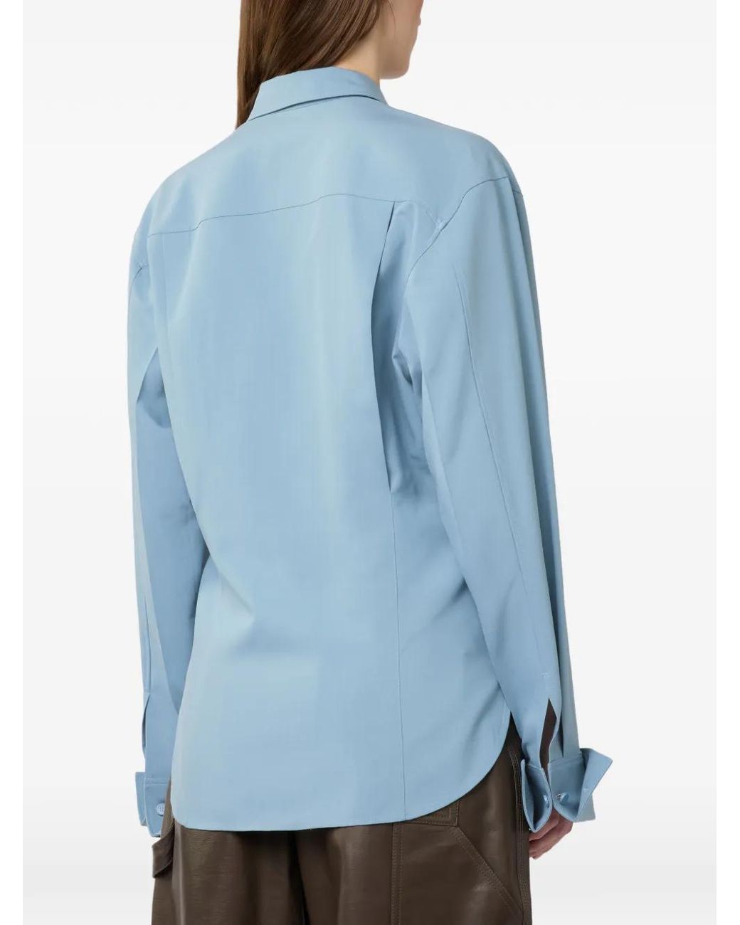 Tod's Blue Logo-Embroidered Shirt