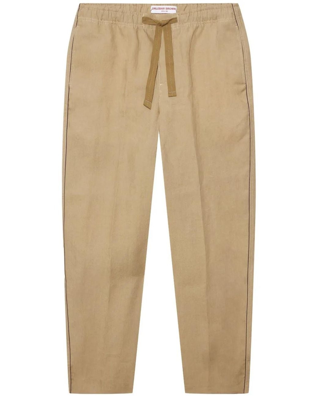 Orlebar Brown Natural Alex Linen Trousers for men