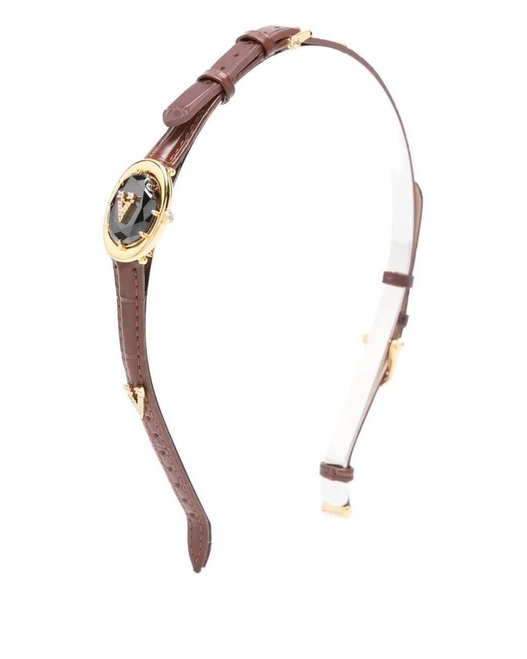 YVMIN White Leather Emblem Headband